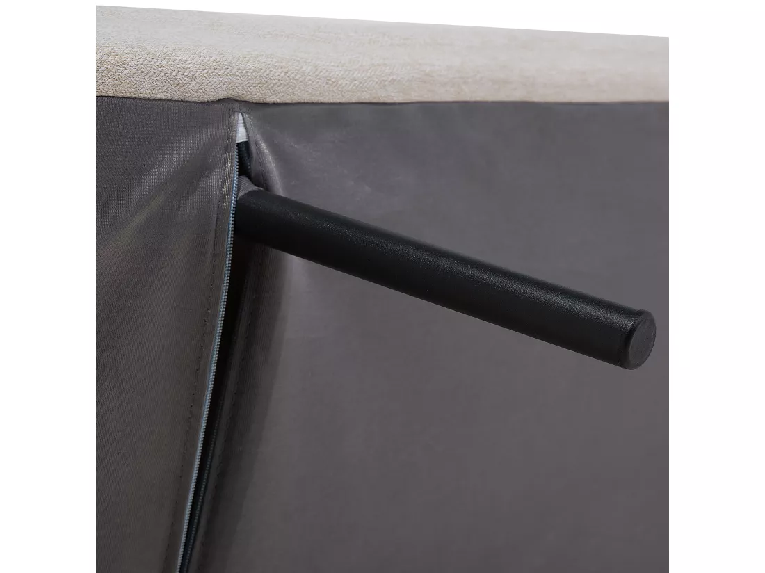 Canapé convertible 3 places en tissu beige INGARO