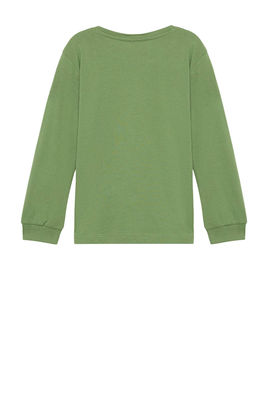 s.Oliver longsleeve met printopdruk groen