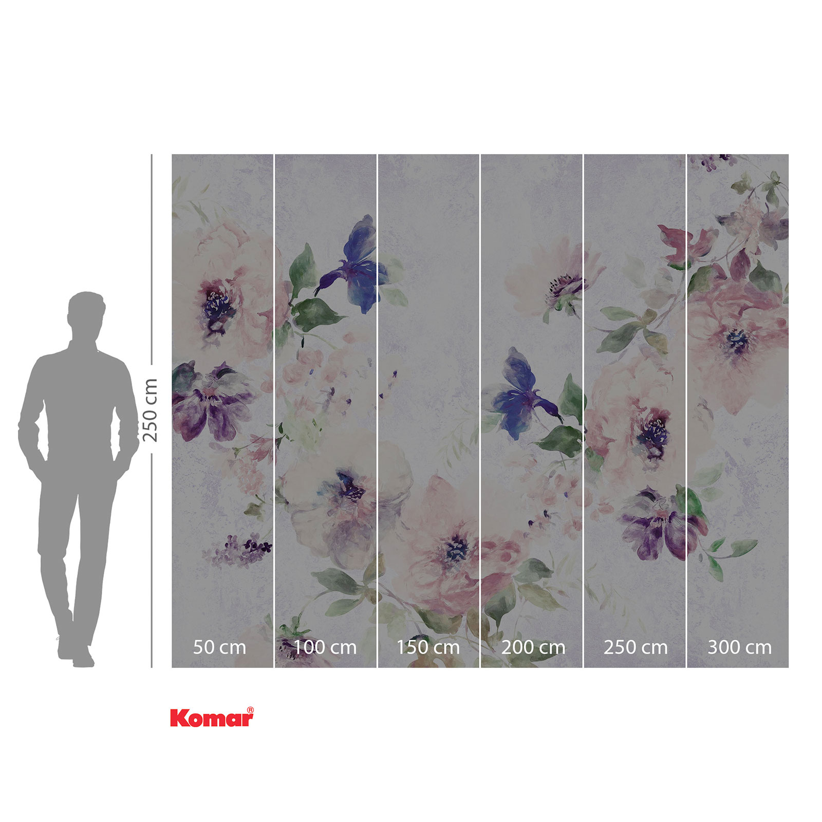 Vlies-Fototapete POEMA - bunt - 300x250 cm