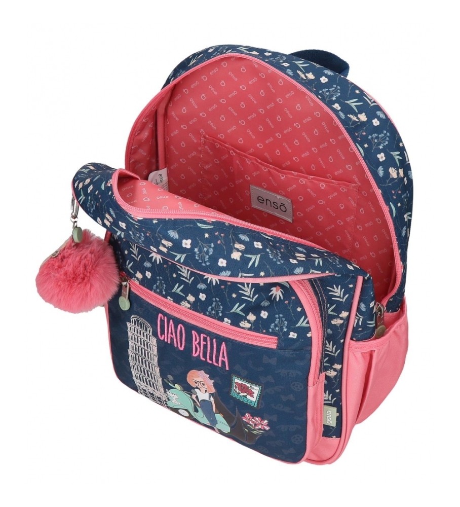 Enso Mochila escolar Ciao Bella 38 cm marinho