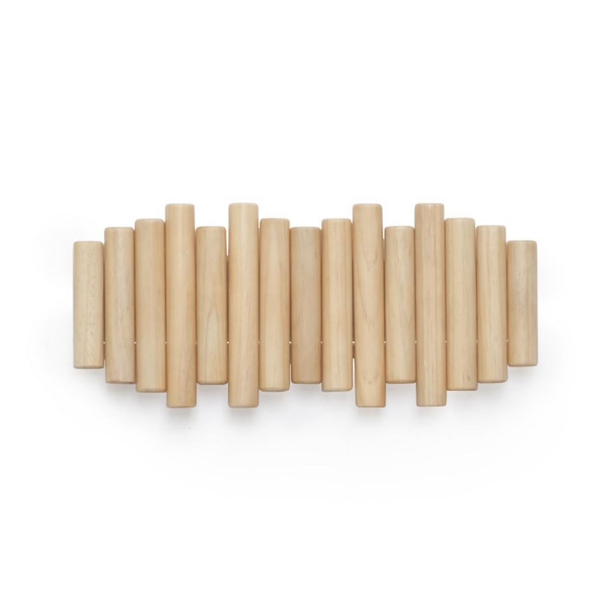 Wandkapstok Umbra Picket 5 haken naturel hout