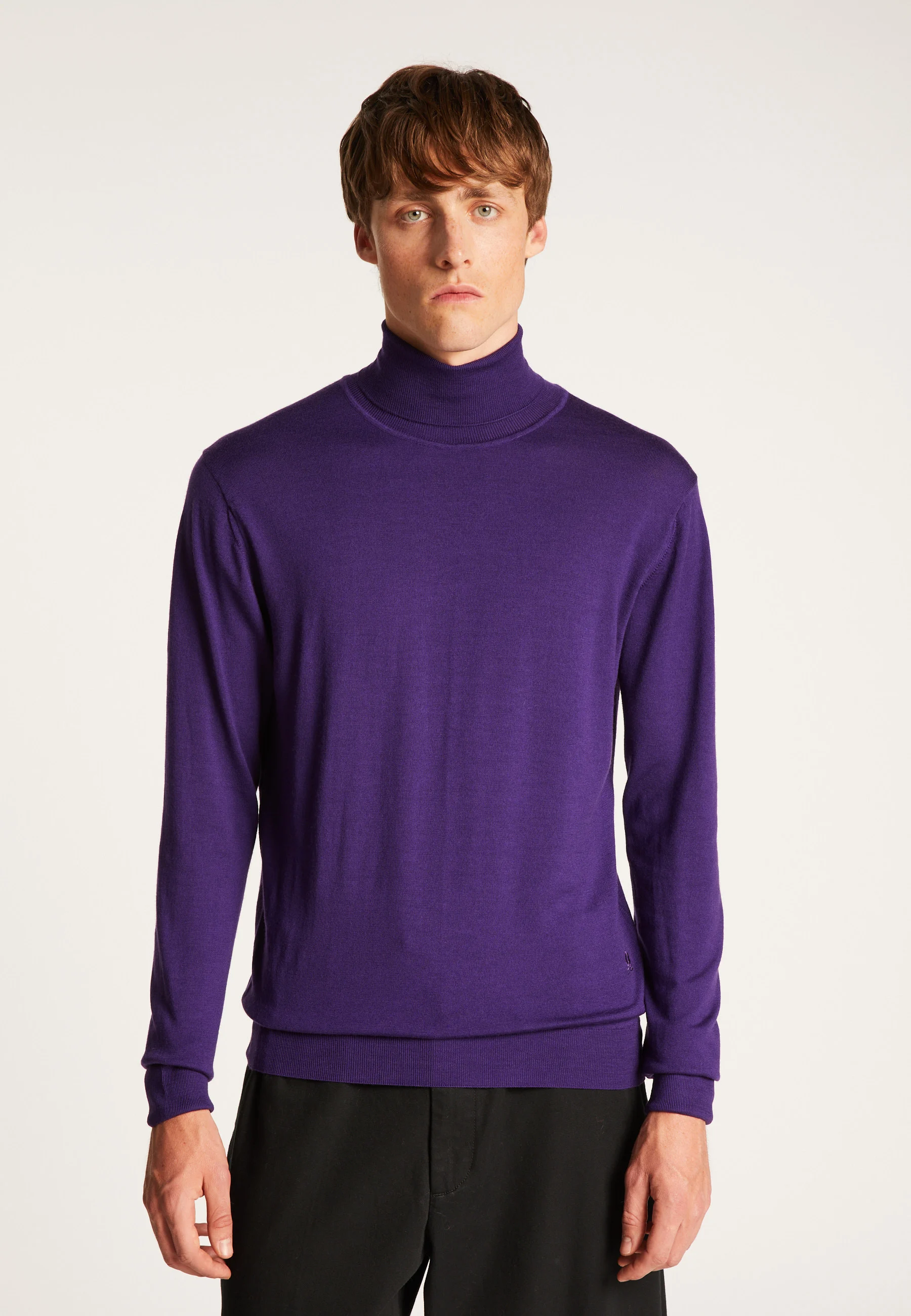 ENZOAH24 - Pull col roulé en laine mérinos | Violet