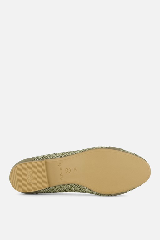 Tamaris Ballerina's groen Synthetisch