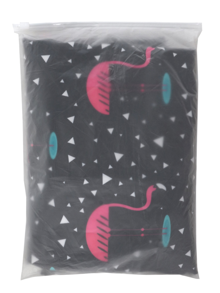 Housse de valise Periea Black with Pink Flamingos XL