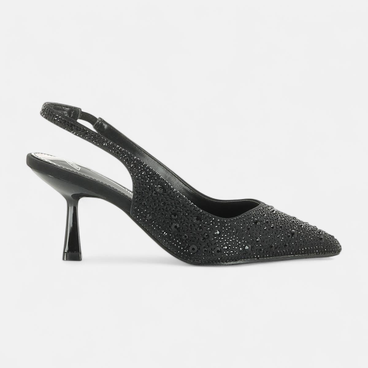 Escarpins avec bride arrière à talon Femme noir
