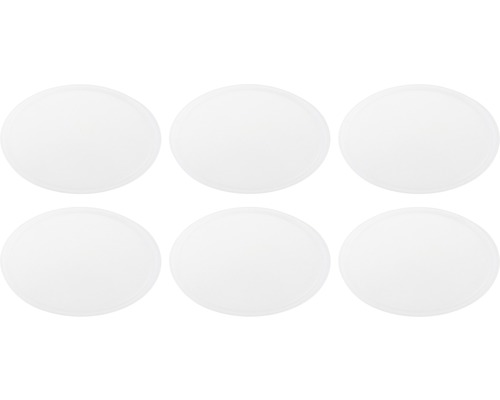 Inbouw lichtdiffuser opzetstuk, matte afwerking, Ø 5 cm, 6 stuks