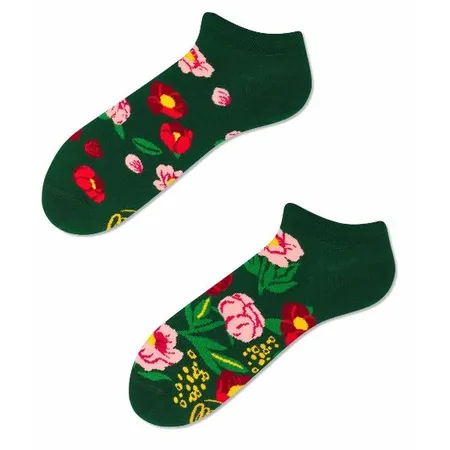 Many Mornings Socken Flower Power Green Low 43-46