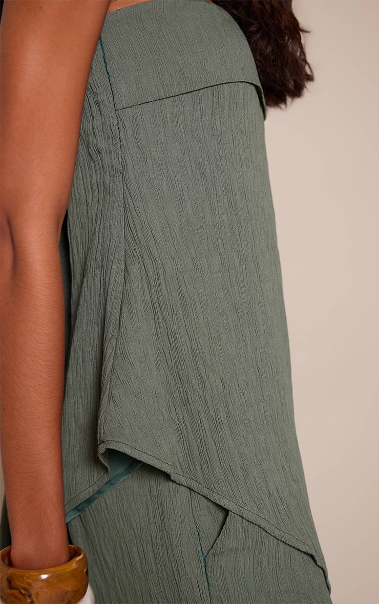 Kaki Ensemble Haut Bandeau À Détail Drapé Asymétrique