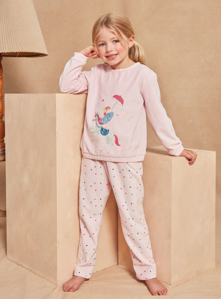 Pyjama rose en velours