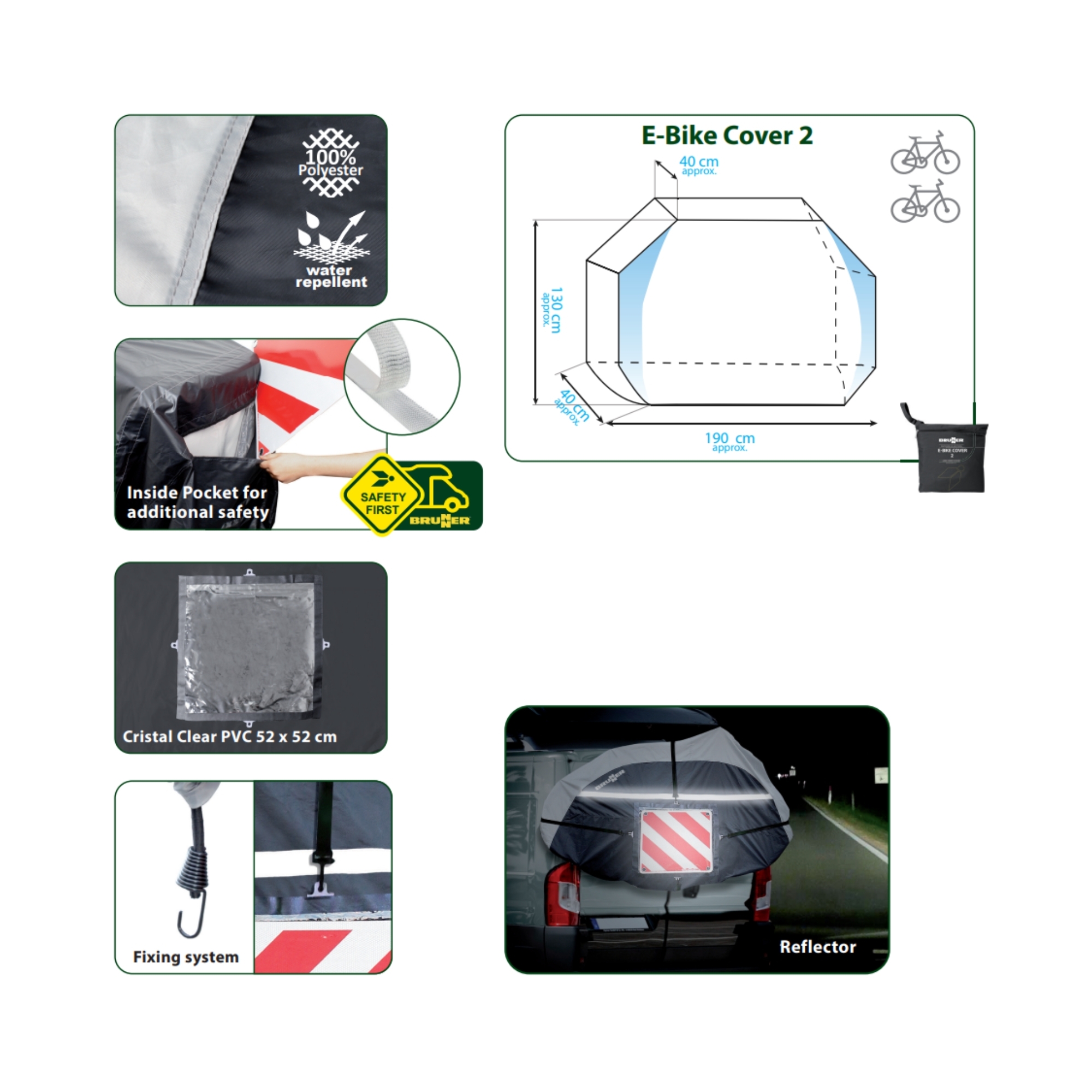 Brunner Bike Cover Fahrradschutzhülle Ausführung Special 2/3 für 2 bis 3 Fahrräder