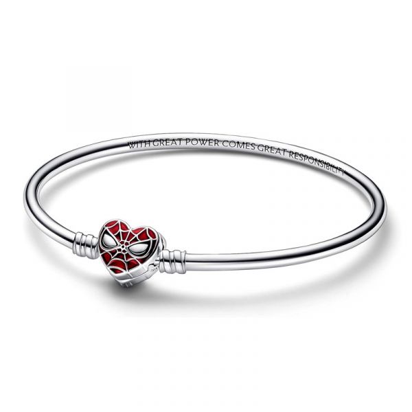 Pandora Joalheria Pulseira Rígida de Máscara do Homem-aranha Marvel com Fecho 592324c01