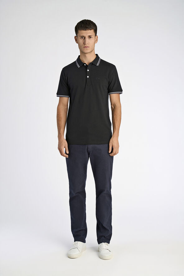Lindbergh Polo shirt w. contrast piping Sort
