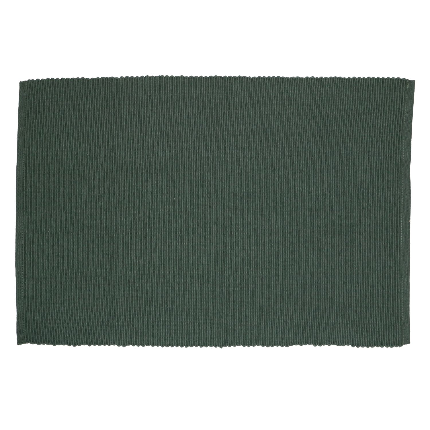Placemat geribbeld, GOTS bio-katoen, donkergroen, 35 x 50 cm