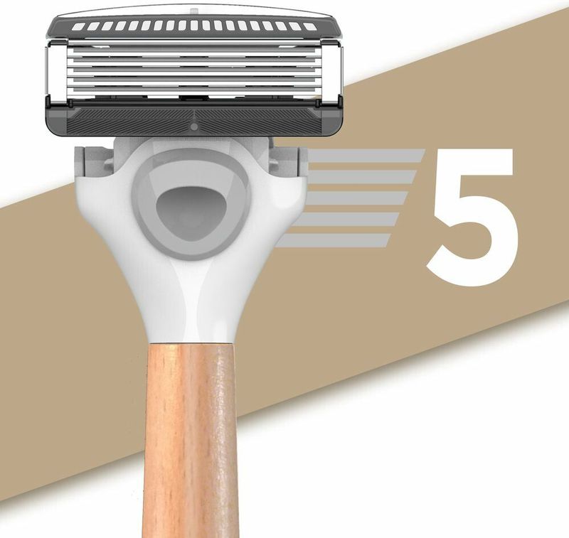 Wilkinson Sword Hydro 5 Skin Protection Premium Edition - Scheermes - Houten Handvat