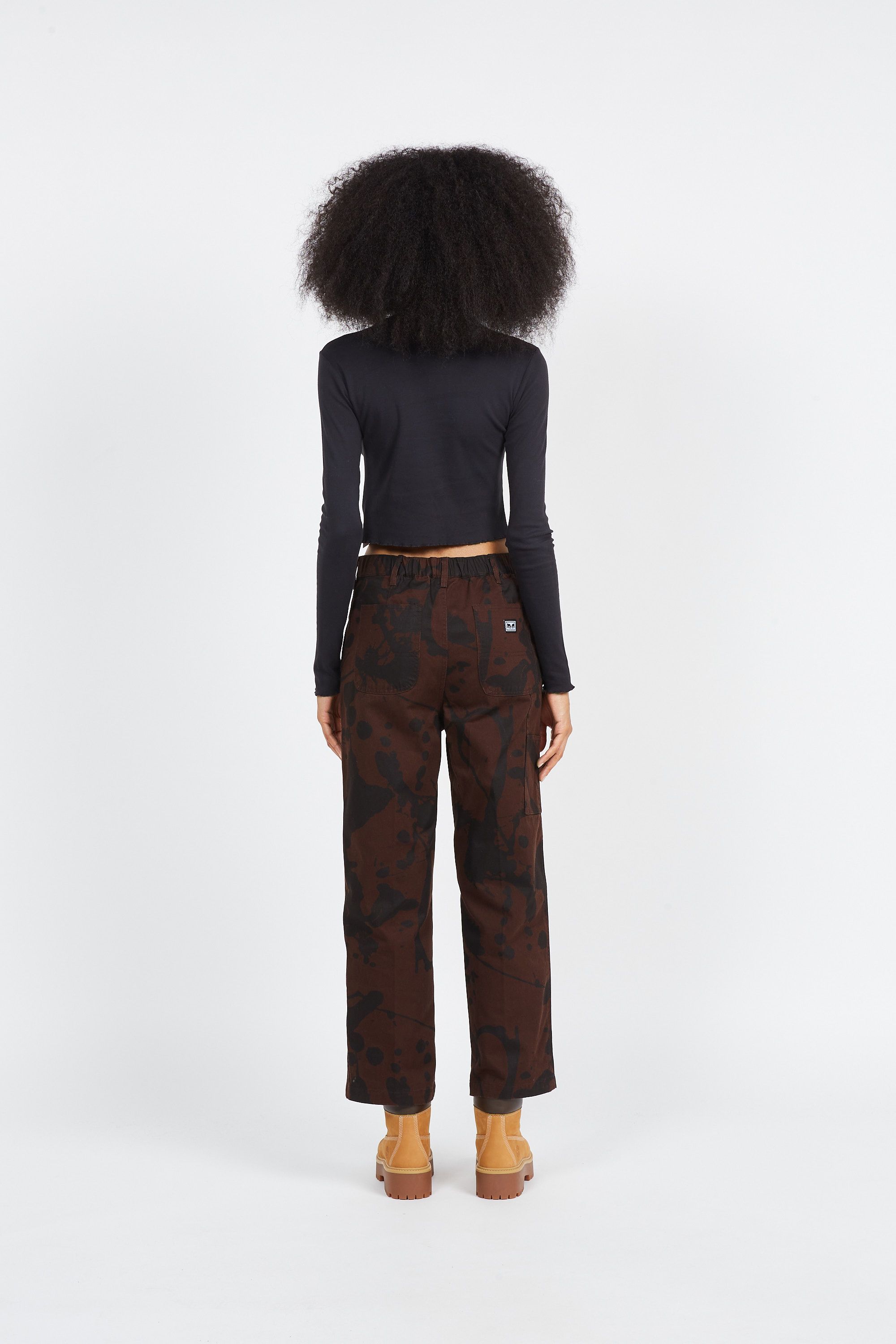 OBEY Jean BRIGHTON PRINT CARPENTER Marron