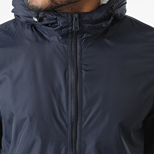 Veste Zippée Capuche Bleu Marine