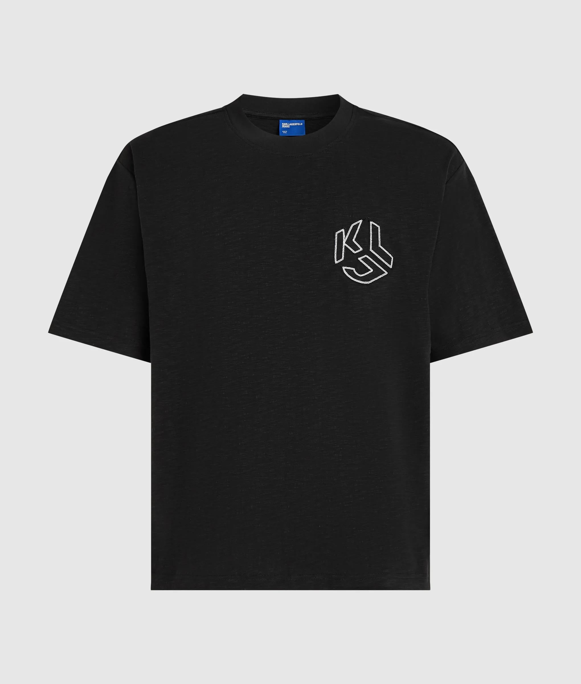 Boxy T-shirt met Monogram en verweerde effect