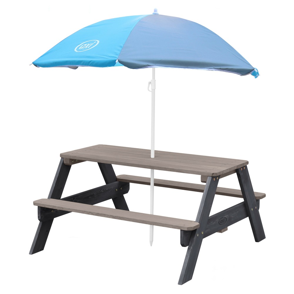 Axi nick table pique nique avec parasol anthracite / gris