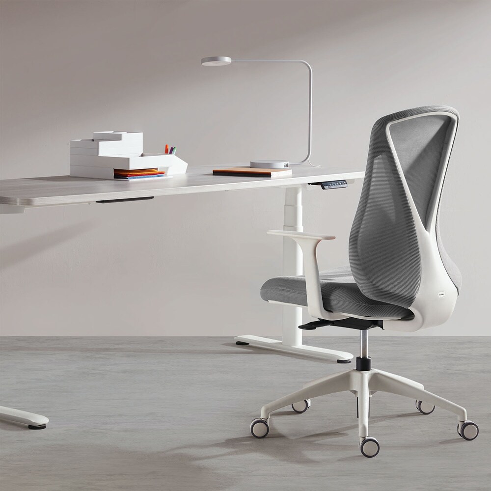 Profi Bürostuhl PAPIL PRO Stoff/Netzstoff mit Armlehnen (höhenverstellbar) hjh OFFICE