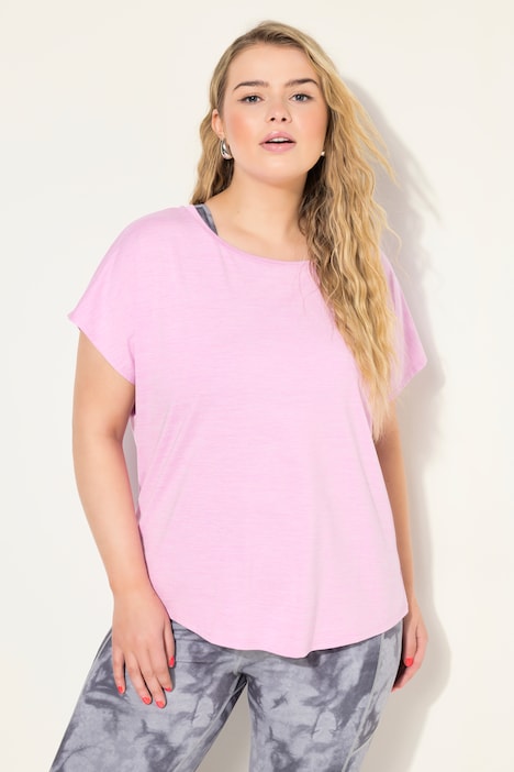 Sport Shirt, oversized, Rundhals, Halbarm