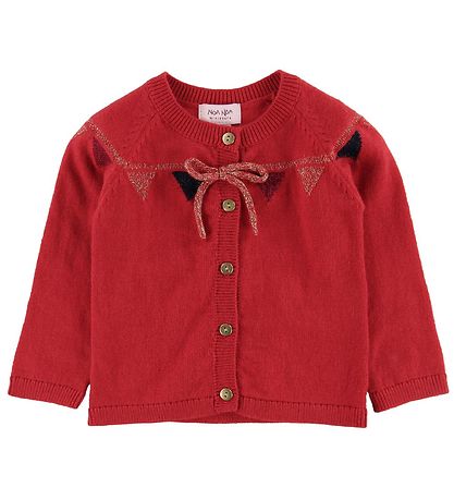 Noa Noa miniature Cardigan - R?d/Guld m. Sl?jfe