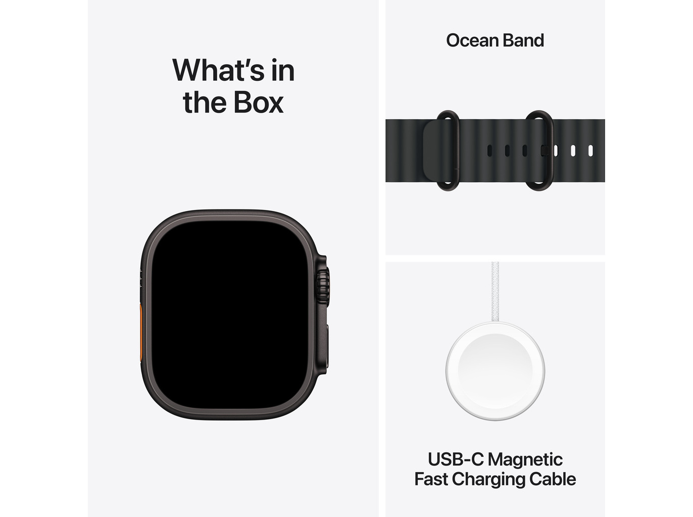 APPLE WATCH ULTRA 2 GPS   CELLULAR 49MM TITÂNIO PRETO COM BRACELETE PRETO OCEAN