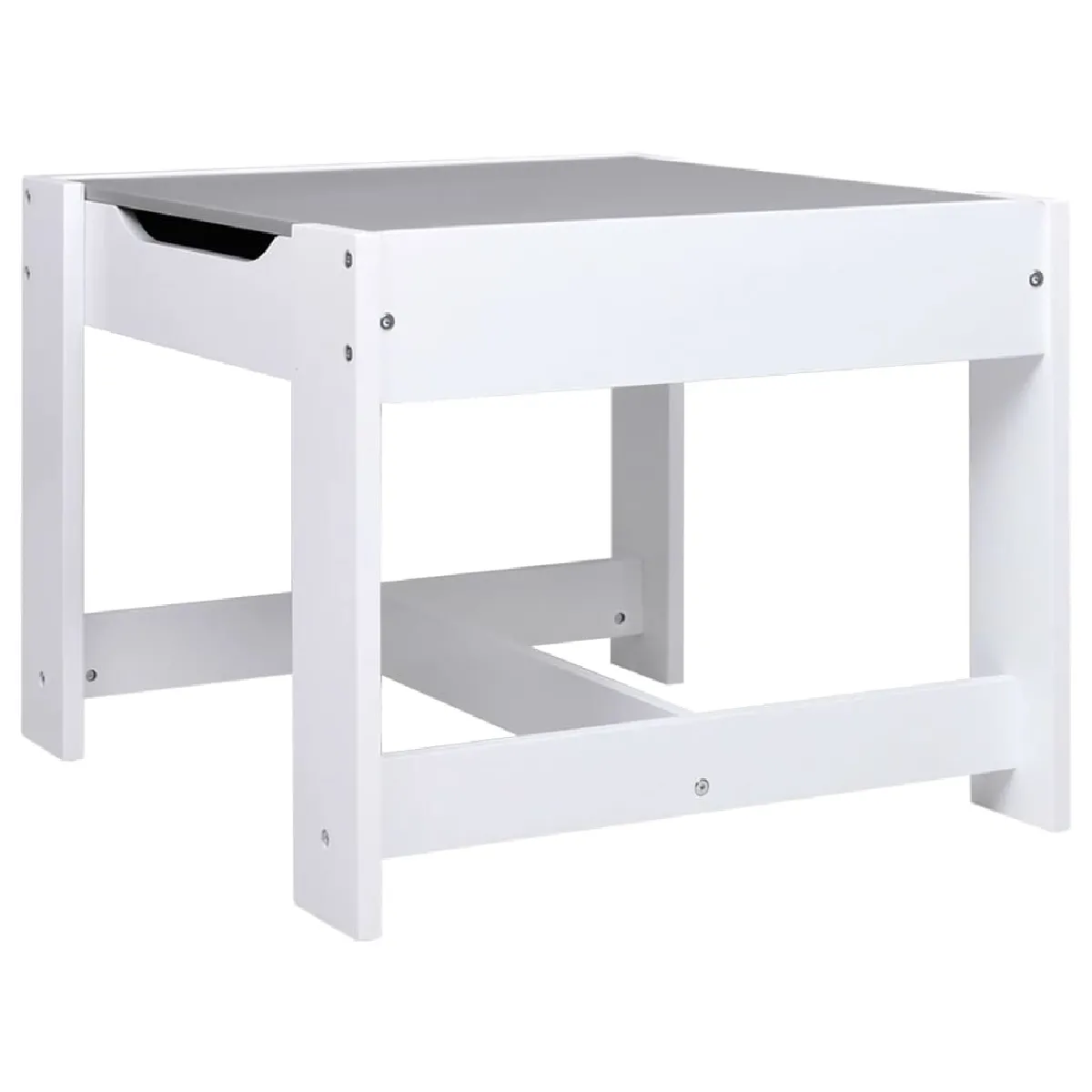 vidaXL Table enfants avec 2 chaises Blanc