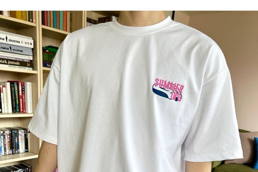 SeoulPop - T-shirt met korte mouwen en dierenprint en losse pasvorm
