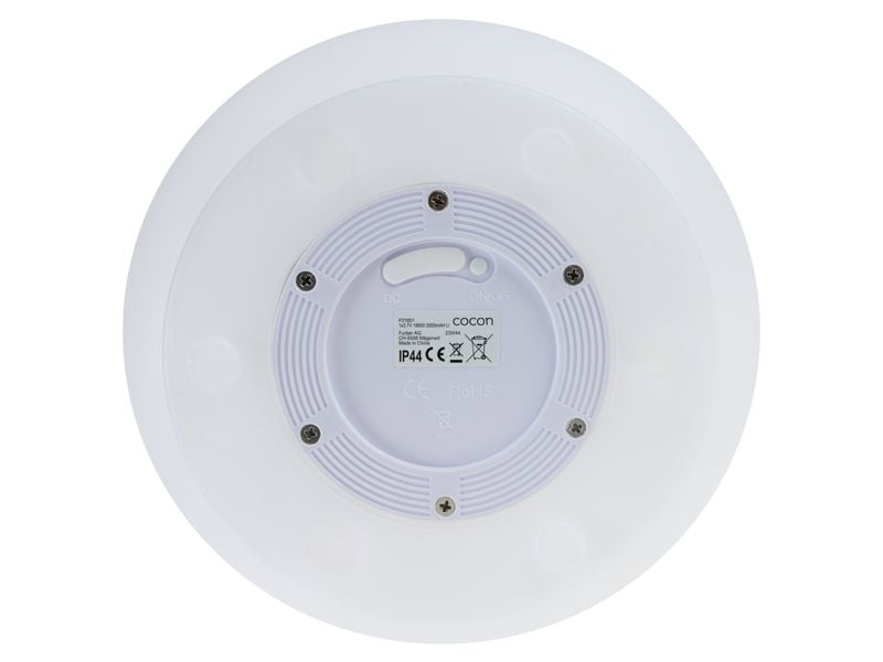 COCON Laterne LED Solar, Weiss Dekorative Beleuchtung für den Balkon, die Terrasse oder den Garten