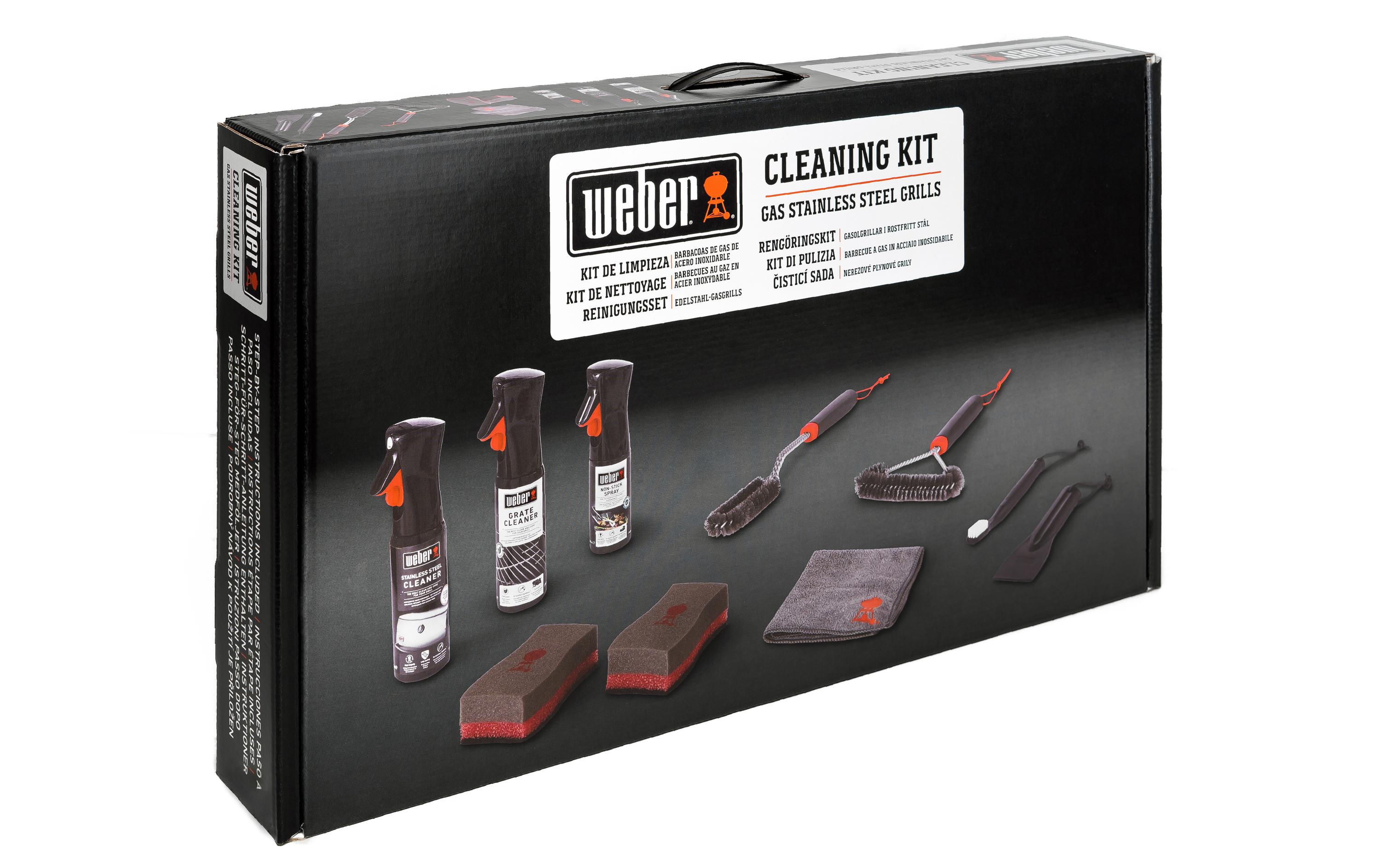 Grillreiniger Set, für alle Edelstahl-GrillsReinigungs-Set, 10-teilig