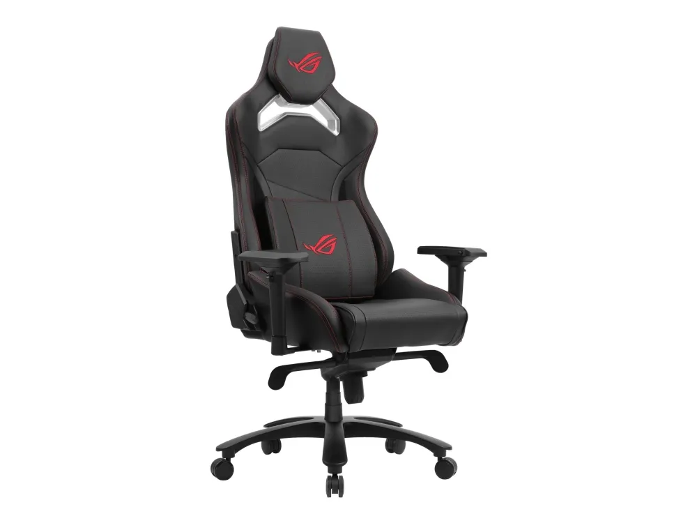 ASUS ROG Chariot Core - Stol - ergonomisk - armstøtter - T-formet - vippe - drejeled - kunstig læder