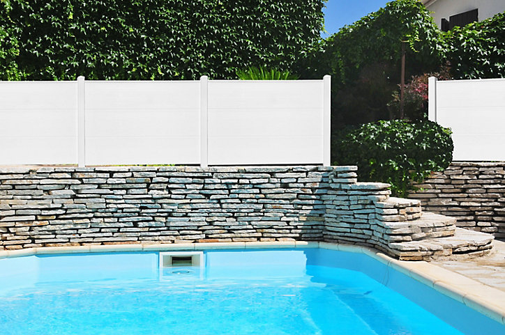 Panneau plein PVC Blanc prêt à poser, Dimension: Hauteur 90 cm x Longueur 150 cm