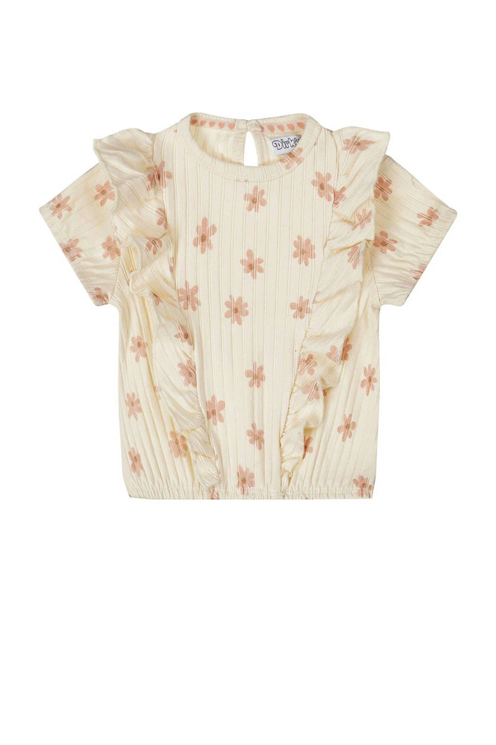 Dirkje t-shirt ecru rib gebreid