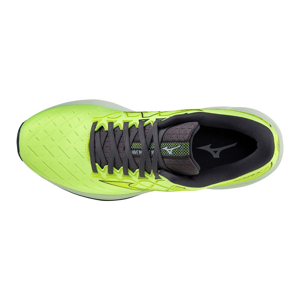 Mizuno WAVE INSPIRE 18 - Chaussures running Homme neolime/mistyblue/ebony