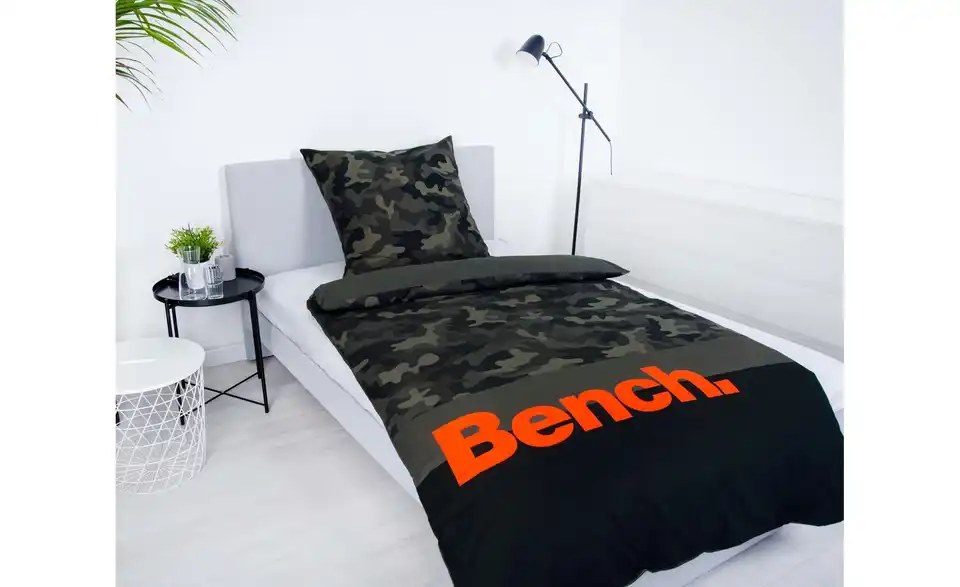Bettwäsche-Set Bench 200 cm 135 cm Khaki 135x200 cm