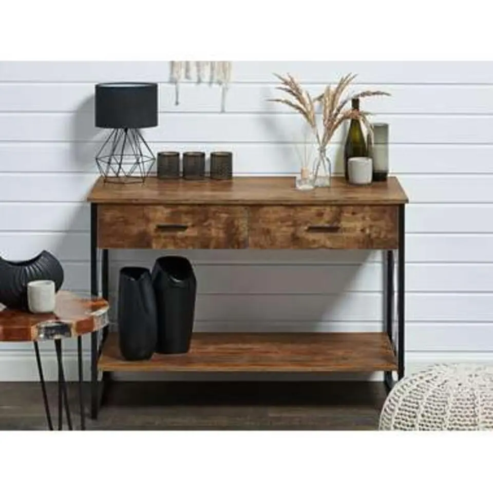 AYDEN - Consoletafel - Donkere houtkleur - MDF