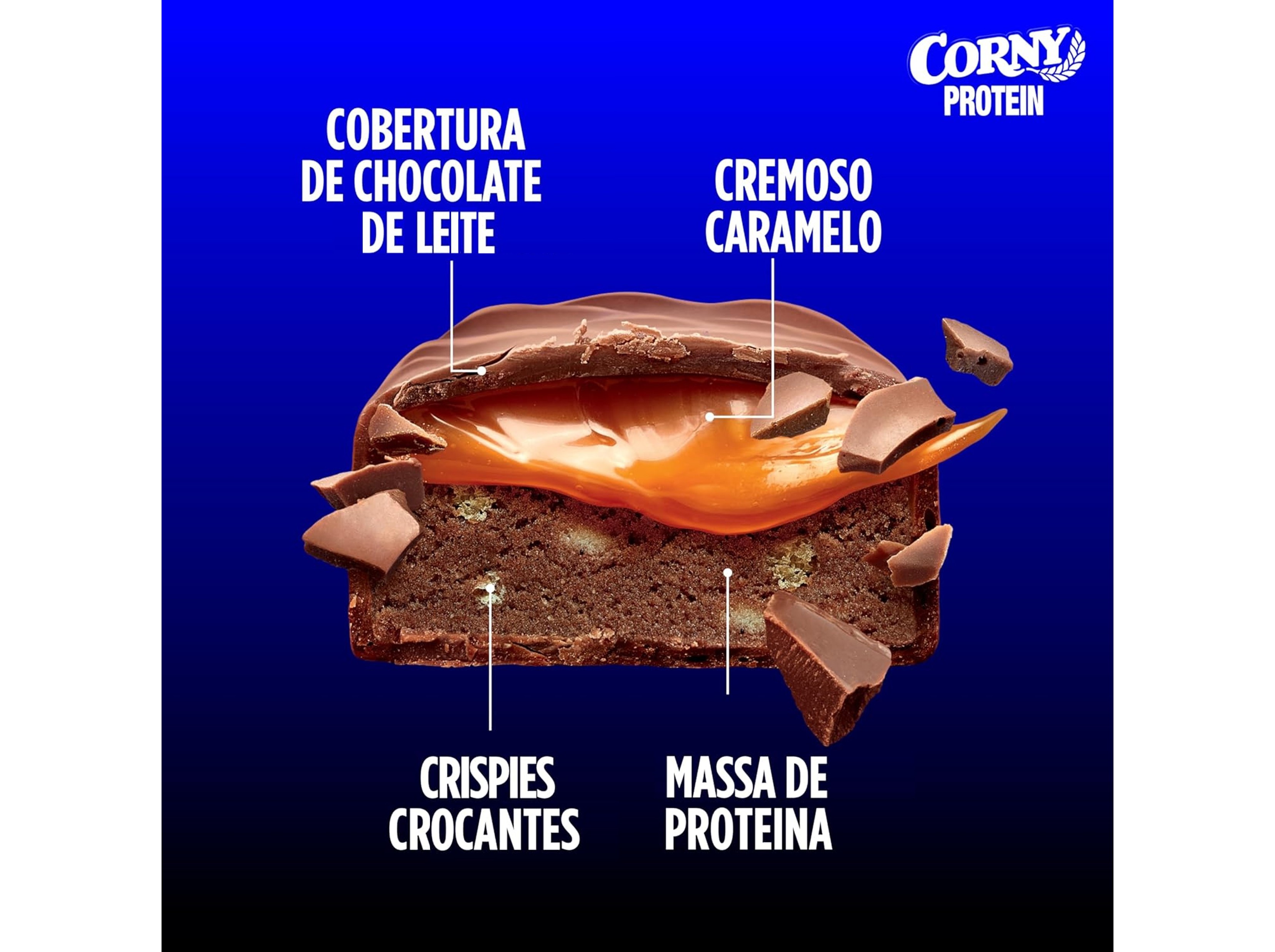 BARRA CORNY PROTEÍNA CHOCOLATE CARAMELO 45G