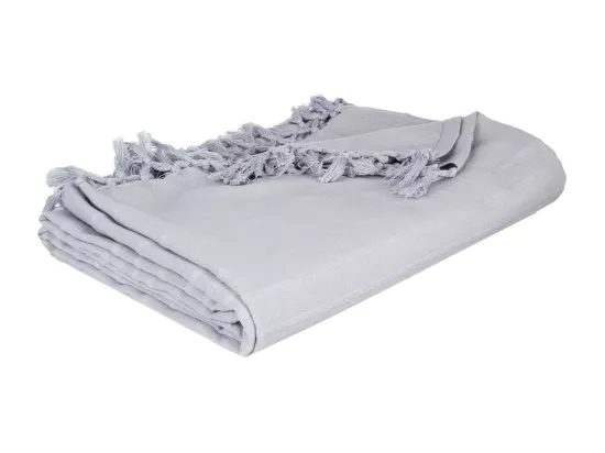 Jeté de lit en Coton Gris clair 160 x 220 cm