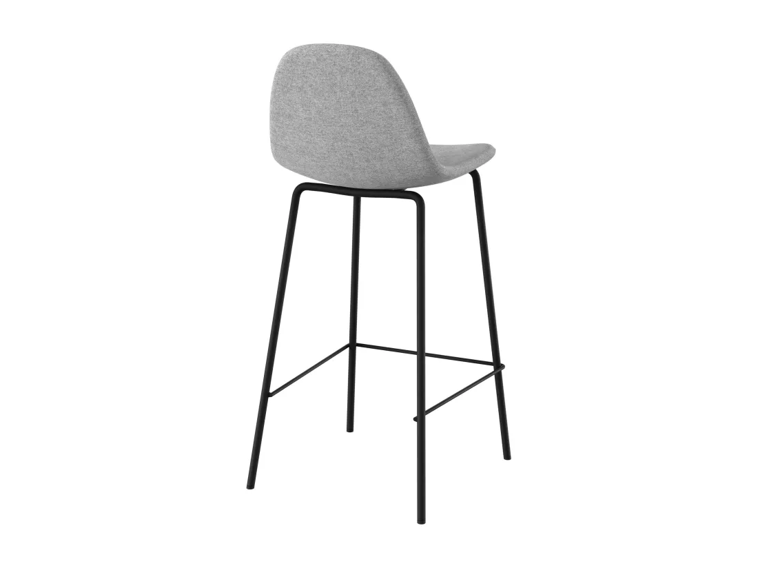 Lot de 2 chaises pour îlot central en tissu gris clair 65,5 cm - Henrik