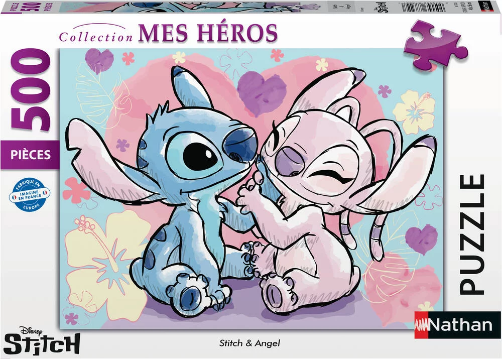 DISNEY - PUZZLE STITCH ET ANGEL  500 PIECES