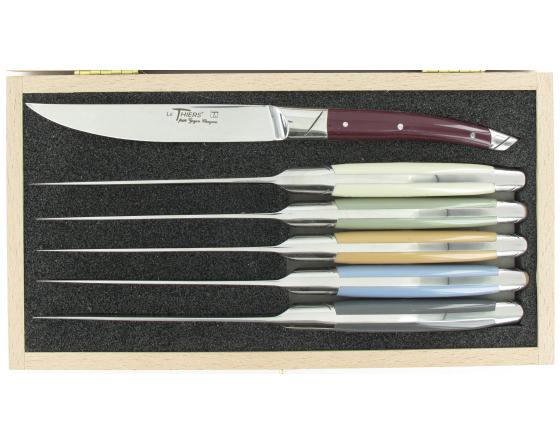 Le Thiers Table Acryl Pastello - Gamme Avantage - coffret de 6 pièces Couteaux Table par Goyon Chazeau