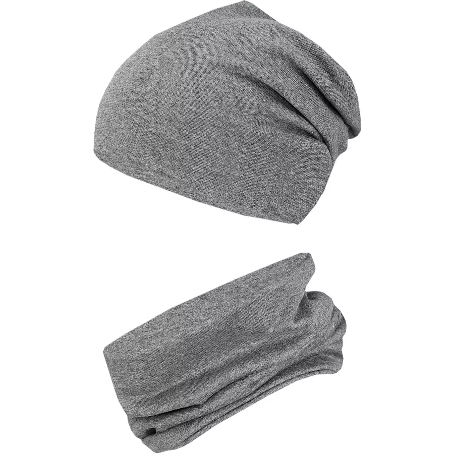 TupTam Unisex Kinder Beanie Mütze Schlauchschal Set graphit