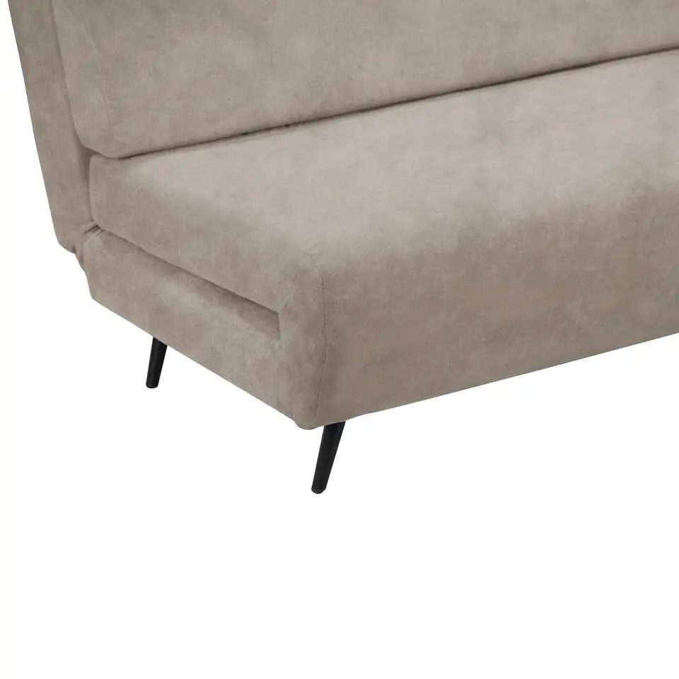 Mallory - Slaapbank 140 cm in taupe fluweel