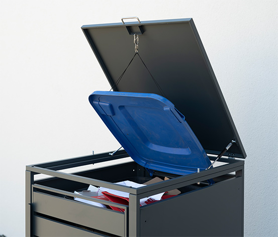Mülltonnenbox, Stahl, 1er