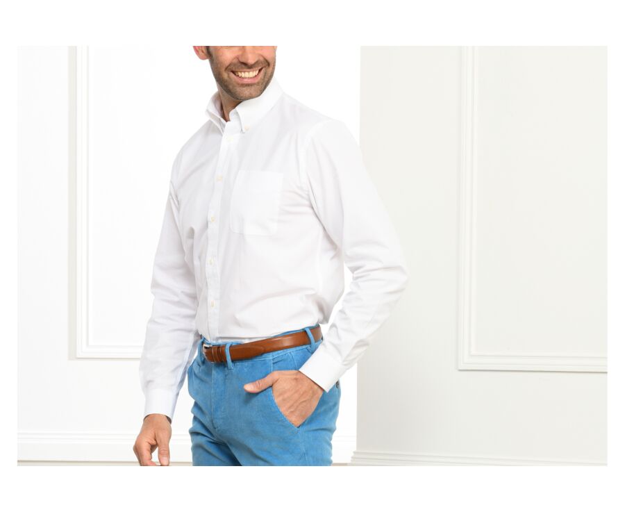 Chemise blanche coton - Col américain - TOMMY