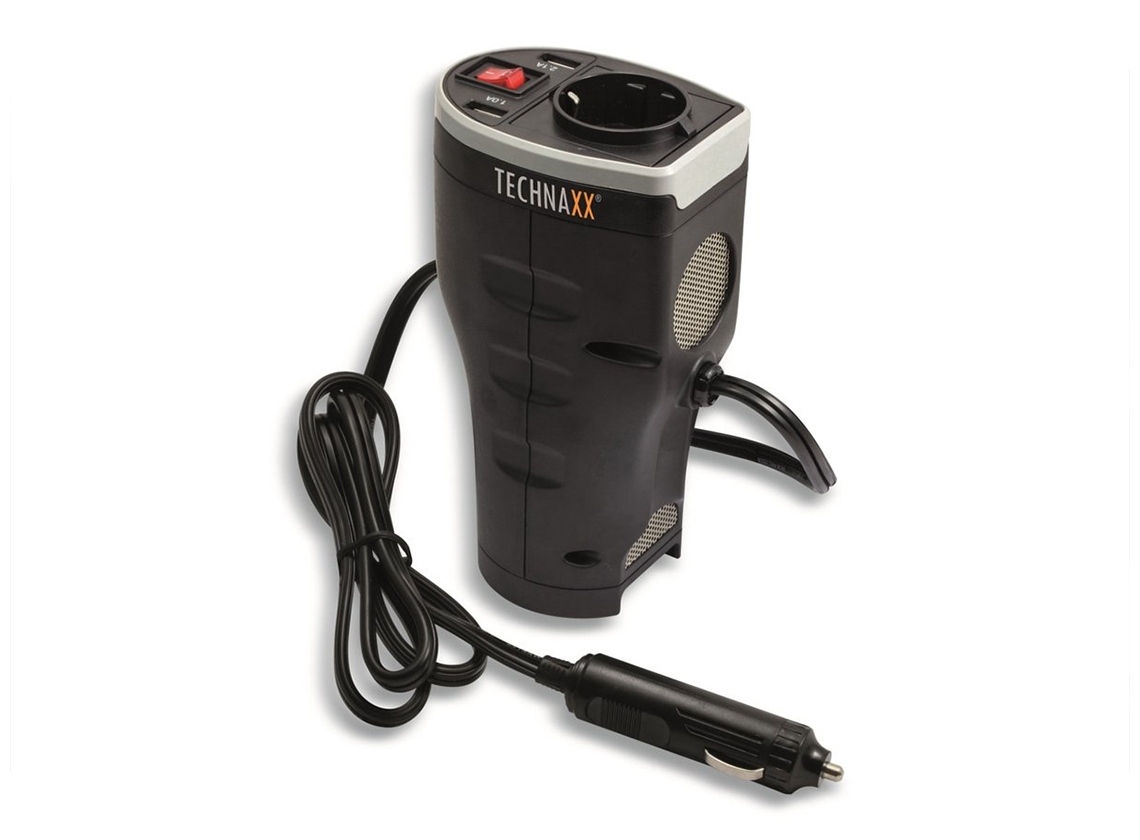 Technaxx TE13 12/230 omvormer met 2 USB-poorten