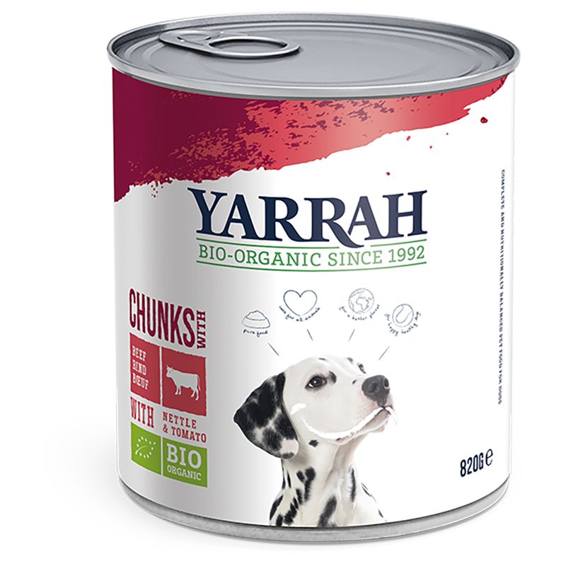 Yarrah Bio Chunks poulet, bœuf, orties, tomates à prix discount sur bitiba.fr