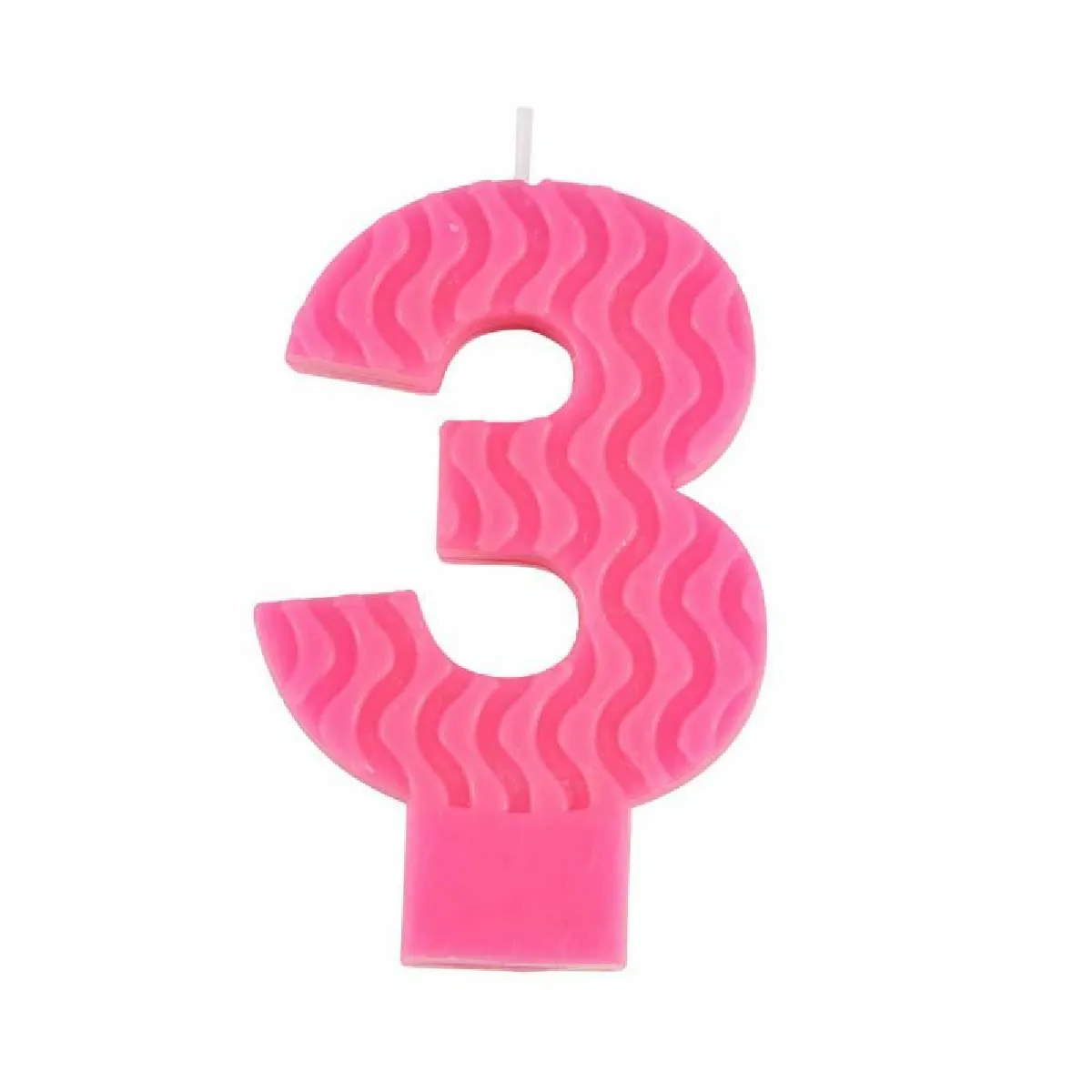 Paris Prix Bougie d'Anniversaire Chiffre 3 Rose