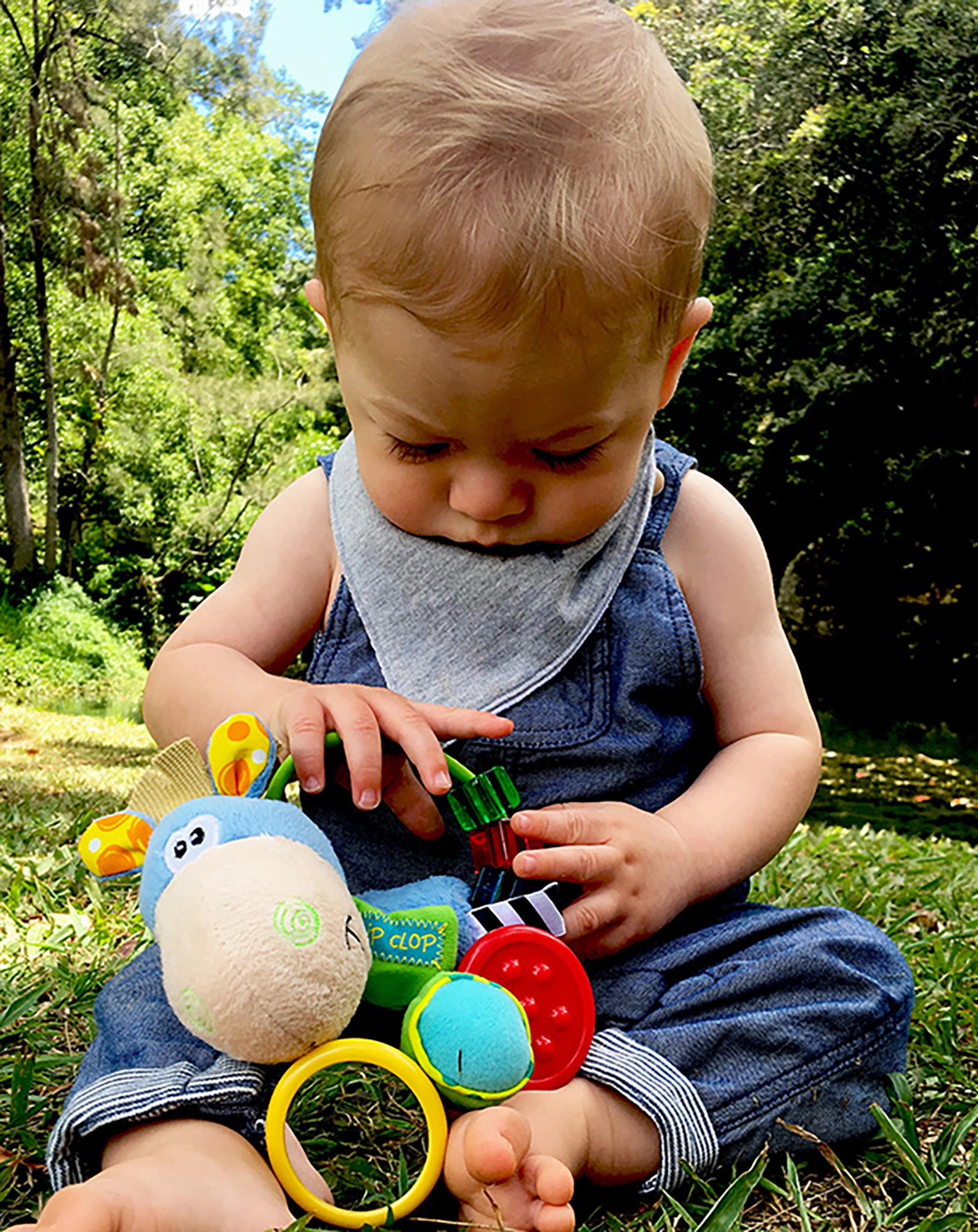 Rassel PLAYGRO - PFERD KLIPP KLAPP in blau