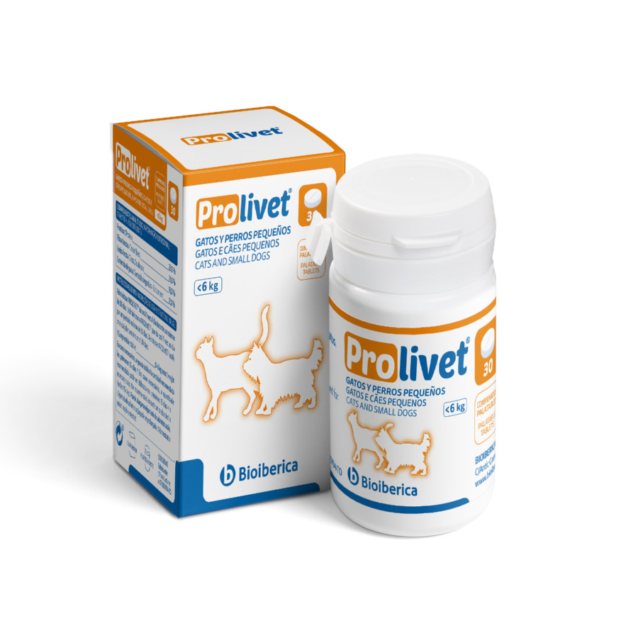 Suplemento hepático Bioiberica Prolivet para cães e gatos.